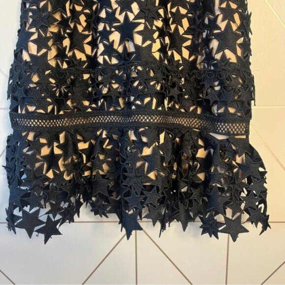 Self-Portrait Yolk Frill Star Guipure Lace Mini Dress - Picture 8 of 12